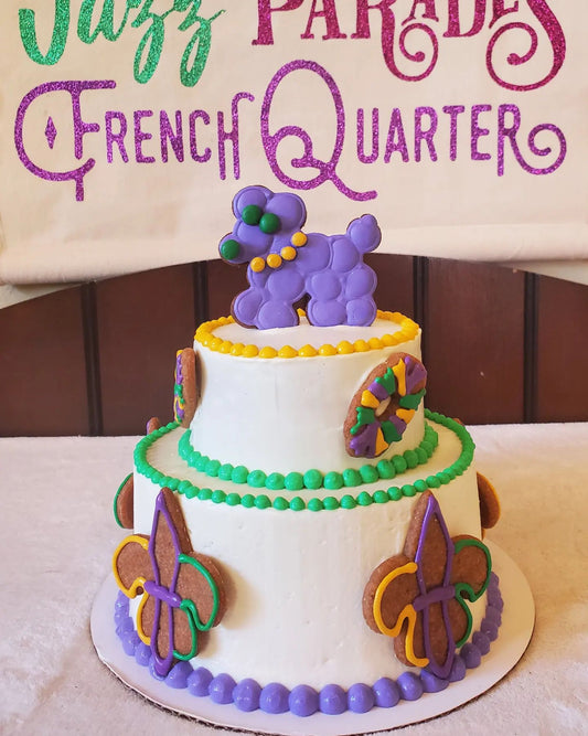 Mardi Gras cake